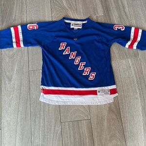Reebok Blue and Red Hockey Jersey